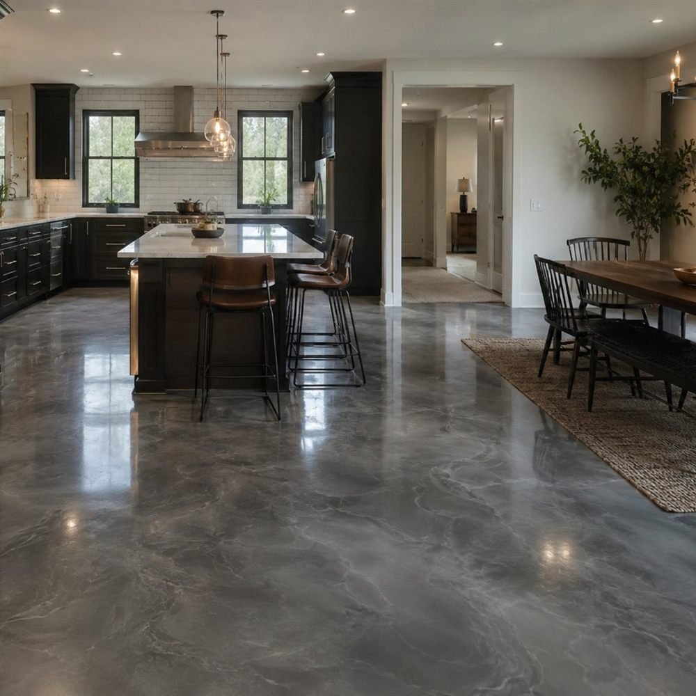 Plancher époxy quartz à Boisbriand